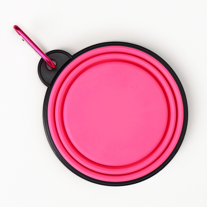 Миска силиконовая, складная, 250 мл, 11 см, розовая Миска силиконовая, складная, 250 мл, 11 см, розовая