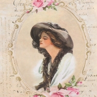 Набор декупажных карт 5 шт «Дамы», 45 г/м2, формат А4 Набор декупажных карт 5 шт «Дамы», 45 г/м2, формат А4