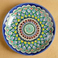 Ляган Риштанская Керамика "Узоры", 25 см, синий Ляган Риштанская Керамика "Узоры", 25 см, синий