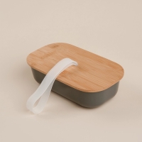 Контейнер для еды стальной SL Home, 21,5×12,5×6 см, с бамбуковой крышкой Контейнер для еды стальной SL Home, 21,5×12,5×6 см, с бамбуковой крышкой