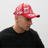 Кепка мужская MINAKU с надписями, цвет красный, р-р 58 Кепка мужская MINAKU с надписями, цвет красный, р-р 58