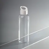 Бутылка для воды Plaske, прозрачная с белой крышкой Бутылка для воды Plaske, прозрачная с белой крышкой