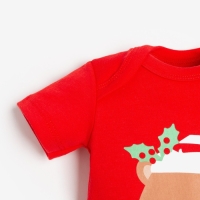 Боди детское Крошка Я &laquo;Новогодние зверята&raquo;, рост 80-86 см, цвет красный