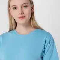 Футболка унисекс T-bolka 160, голубая, размер S