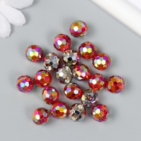 Пуговицы пластик для творчества 1 прокол "Шарик голография. Красный" набор 20 шт d=1,2 см Пуговицы пластик для творчества 1 прокол "Шарик голография. Красный" набор 20 шт d=1,2 см