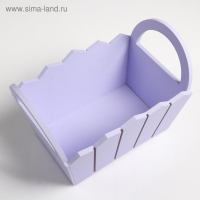 Кашпо деревянное 25&times;16&times;17 см "Мария", ручки боковые, МДФ, лаванда