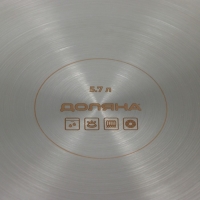 Кастрюля из нержавеющей стали &laquo;Грейт&raquo;, 5,7 л, капсульное дно, индукция