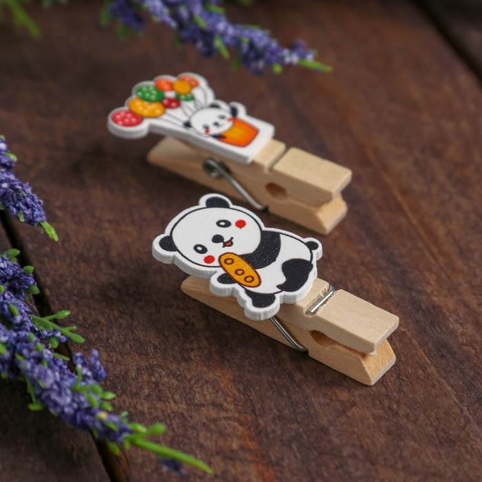 Прищепки декоративные «Панды» набор 10 шт. Прищепки декоративные «Панды» набор 10 шт.