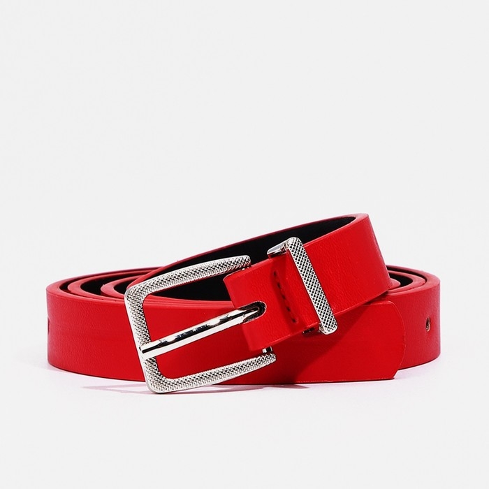 Ремень женский, ширина 2,2 см, пряжка металл, цвет красный Ремень женский, ширина 2,2 см, пряжка металл, цвет красный