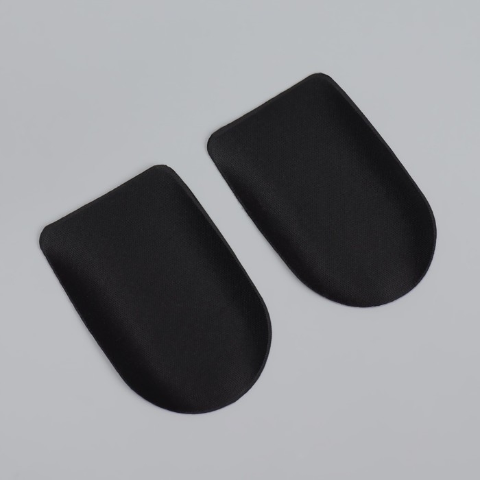 Подпяточники для обуви, клеевая основа, 8 &times; 6 см, пара, цвет чёрный