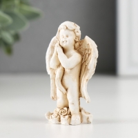 Сувенир полистоун "Ангелочек и цветок" МИКС 2,5х4,2х5,5 см