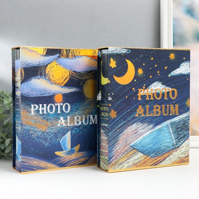 Фотоальбом на 200 фото 10х15 см "Под ночным небом" МИКС 26х20,5х5,7 см