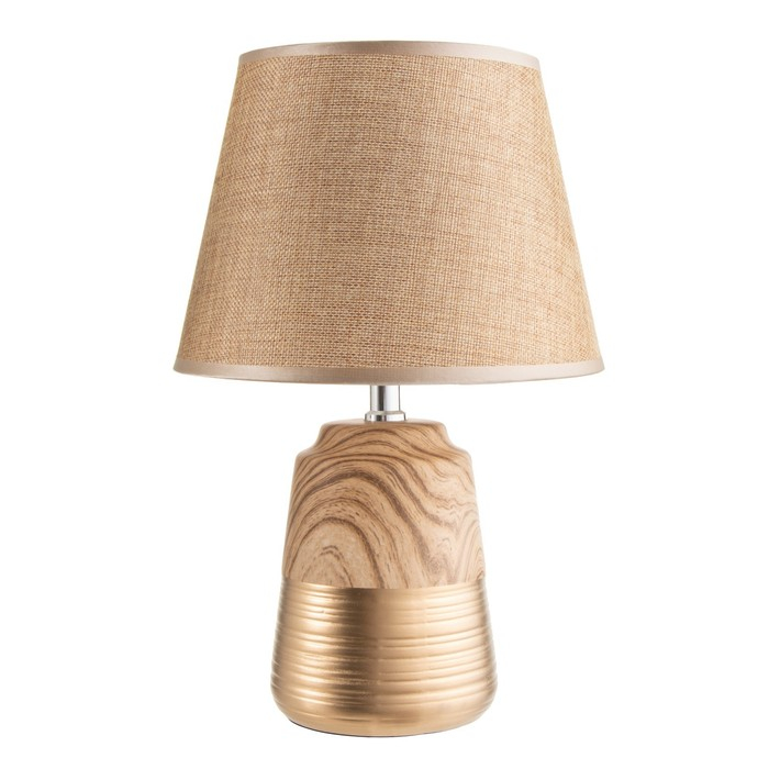 Лампа настольная "Дуб рустикальный и золото" 1х40W Е14 34х22х22 см RISALUX