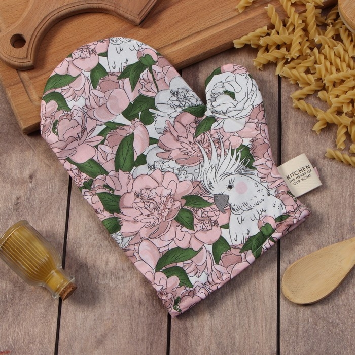 Варежка-прихватка Этель Варежка-прихватка Этель "Попугай" 20х28 см, 80% хл, 20% пэ, сатин 110 г/м2