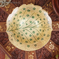 Блюдо "Листочек" латунь (цветная эмаль) 16,5х16,5х5 см Блюдо "Листочек" латунь (цветная эмаль) 16,5х16,5х5 см