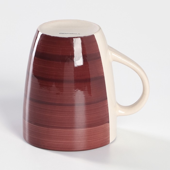 Кружка керамическая Доляна «Морской мир», 360 мл, цвет бордовый Кружка керамическая Доляна «Морской мир», 360 мл, цвет бордовый