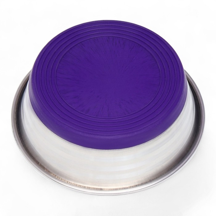 Миска утяжеленная цветная, с силиконовым основанием, 300 мл, фиолетовая
