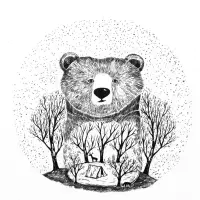 Футболка женская Bear, белая, размер L Футболка женская Bear, белая, размер L