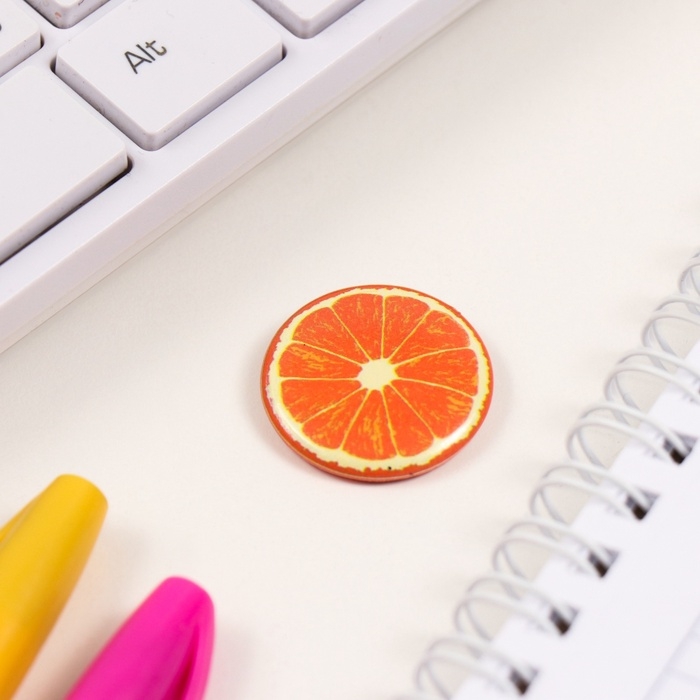 Значки закатные набор 3 шт d=25 мм "Фрукты" 7х7 см