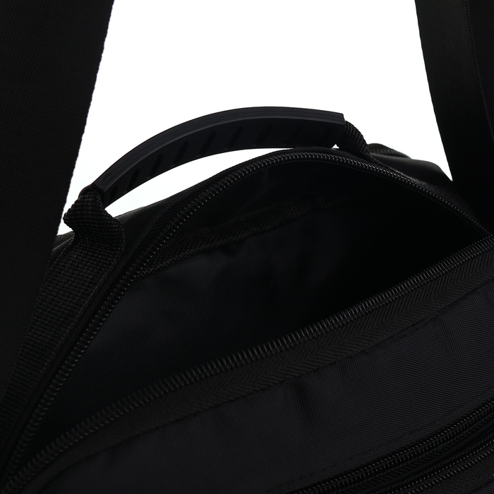 Сумка деловая на молнии, 3 наружных кармана, цвет чёрный Сумка деловая на молнии, 3 наружных кармана, цвет чёрный