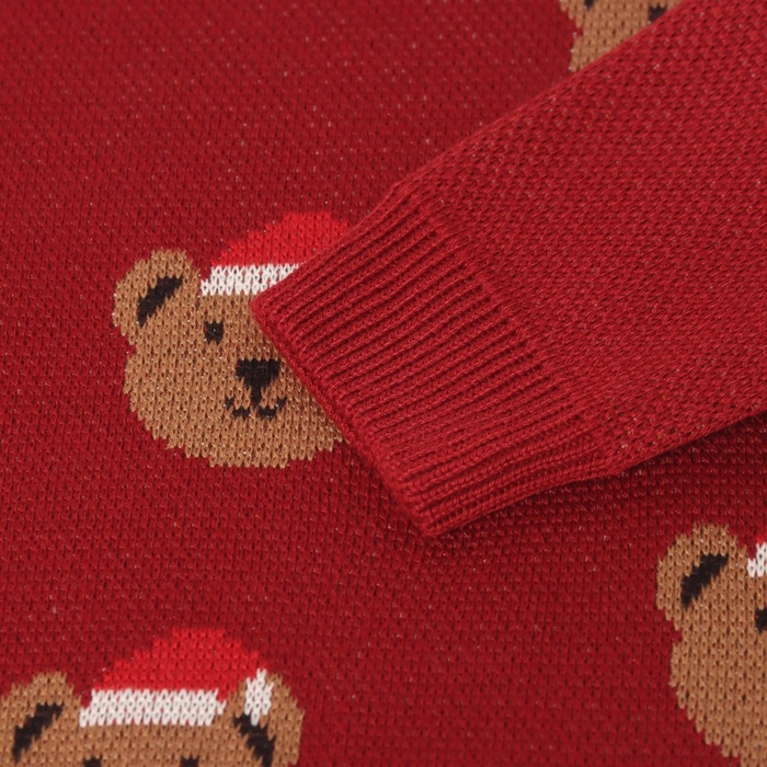 Джемпер вязаный Крошка Я Джемпер вязаный Крошка Я "Новогодние медвежата" рост 80-86 см