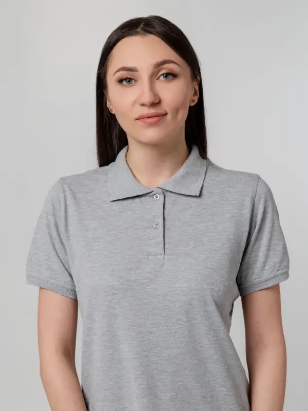 Рубашка поло женская Virma Stretch Lady, серый меланж, размер M