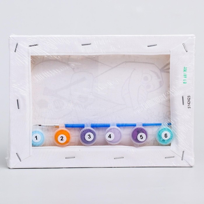 Картина по номерам для детей Картина по номерам для детей "Олаф" 21х15 см, Холодное сердце