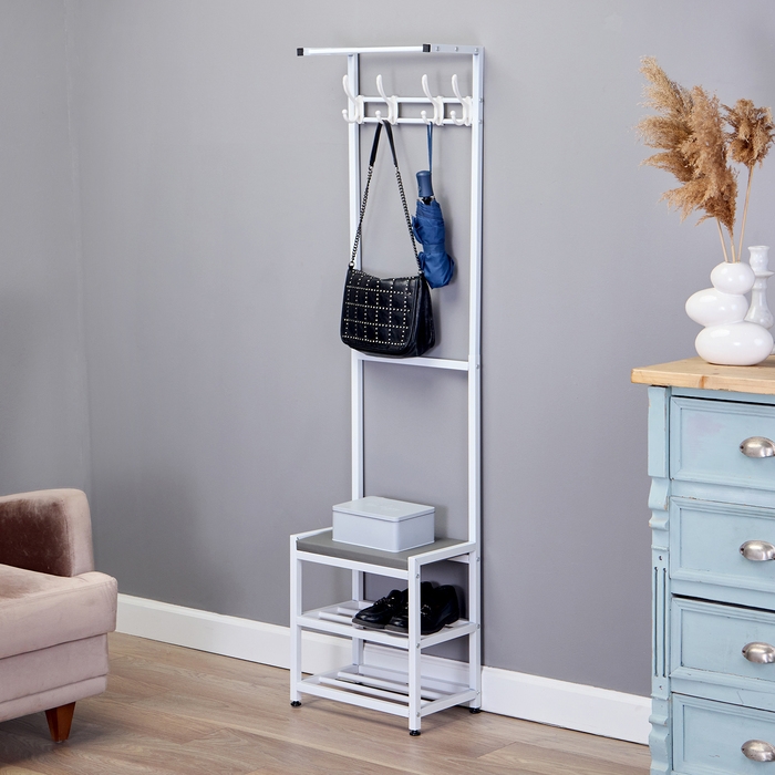 Прихожая Базовая 400 x 255 x 1600, металл, белая Прихожая Базовая 400 x 255 x 1600, металл, белая