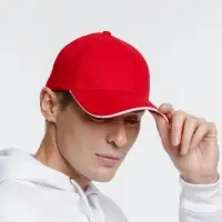 Бейсболка Spiker, красная с белым