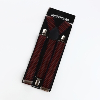 Подтяжки взрослые, ширина 2,5 см, цвет чёрный/бордовый Подтяжки взрослые, ширина 2,5 см, цвет чёрный/бордовый