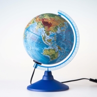 Глoбус физико-политический &laquo;Классик Евро&raquo;, диаметр 150 мм, с подсветкой