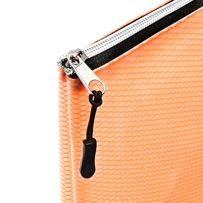 Папка для чертежей и рисунков A3, 420 х 330 х 20 мм, ПВХ, молния сверху, deVENTE Armour, оранжевая