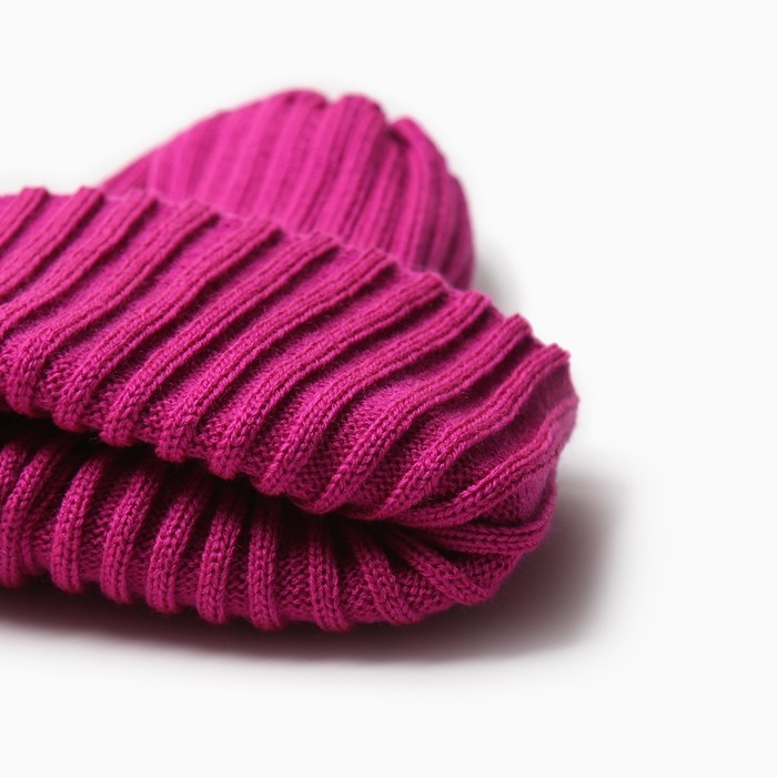 Шапка для девочки, цвет малина, размер 56-58 Шапка для девочки, цвет малина, размер 56-58