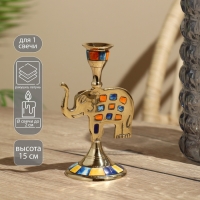 Подсвечник "Слон" 15 см, латунь Подсвечник "Слон" 15 см, латунь