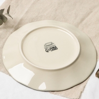 Тарелка керамическая &laquo;Стоун&raquo;, 21.5 см, цвет темно-серый