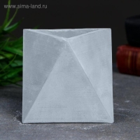 Кашпо бетонное "Абстракция" серое 9 х 9 х 9 см