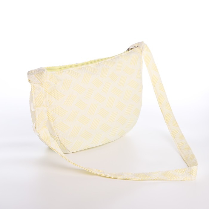 Сумка молодёжная на молнии, цвет жёлтый/белый Сумка молодёжная на молнии, цвет жёлтый/белый