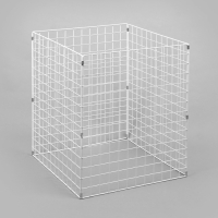 Корзина-накопитель складная, на колесах, 1 полка, 60×60×80 см, цвет белый Корзина-накопитель складная, на колесах, 1 полка, 60×60×80 см, цвет белый