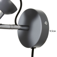 Бра с выключателем на проводе "Клаудиа" Е27 40Вт серый 28х15х20см Бра с выключателем на проводе "Клаудиа" Е27 40Вт серый 28х15х20см