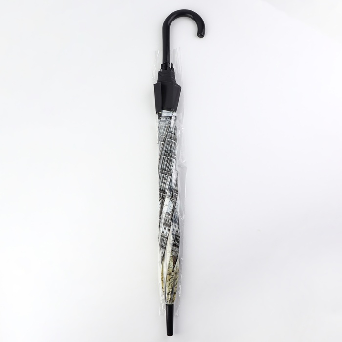 Зонт - трость полуавтоматический &laquo;Города&raquo;, 8 спиц, R = 40/60 см, D = 120 см, рисунок МИКС