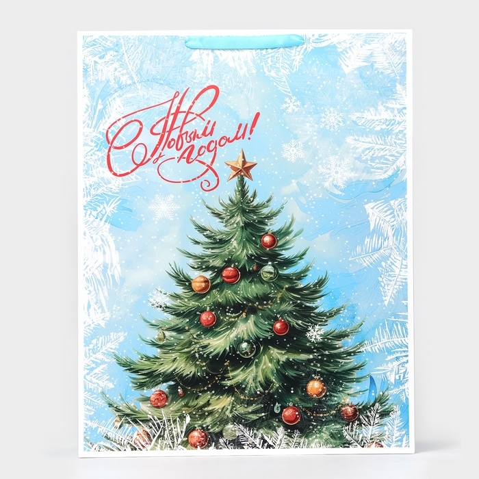 Новый год. Пакет ламинированный &laquo;Ёлочка&raquo;, XXL 61 х 46 х 20 см.