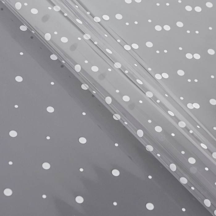 Пленка цветная с белым рисунком горох 100см х 9м 350г