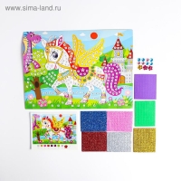 Мозаика стикерная «Пегас» блестки, стразы Мозаика стикерная «Пегас» блестки, стразы