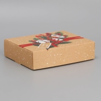 Коробка подарочная новогодняя складная &laquo;Посылка&raquo;, 21 х 15 х 5 см, Новый год
