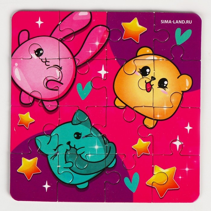 Антистресс сквиш мялка с пазлом &laquo;Веселые друзья&raquo;