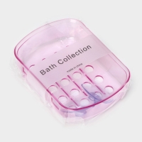Мыльница на присосках Bath Collection, пластик, 13&times;10&times;3 см, цвет МИКС