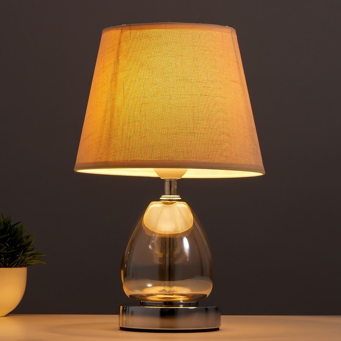 Лампа настольная 16712/1 E27 40Вт хром 22х22х32 см RISALUX