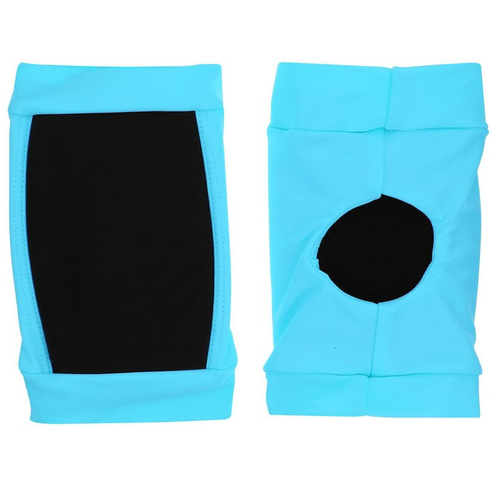 Наколенники для гимнастики и танцев Grace Dance, с уплотнителем, р. XXS, цвет чёрный/голубой