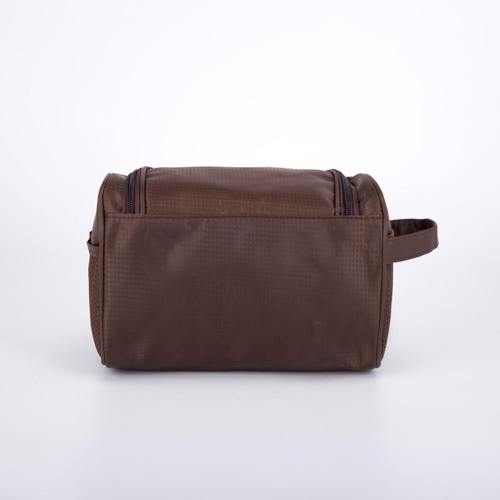 Косметичка на молнии, наружный карман, цвет коричневый Косметичка на молнии, наружный карман, цвет коричневый