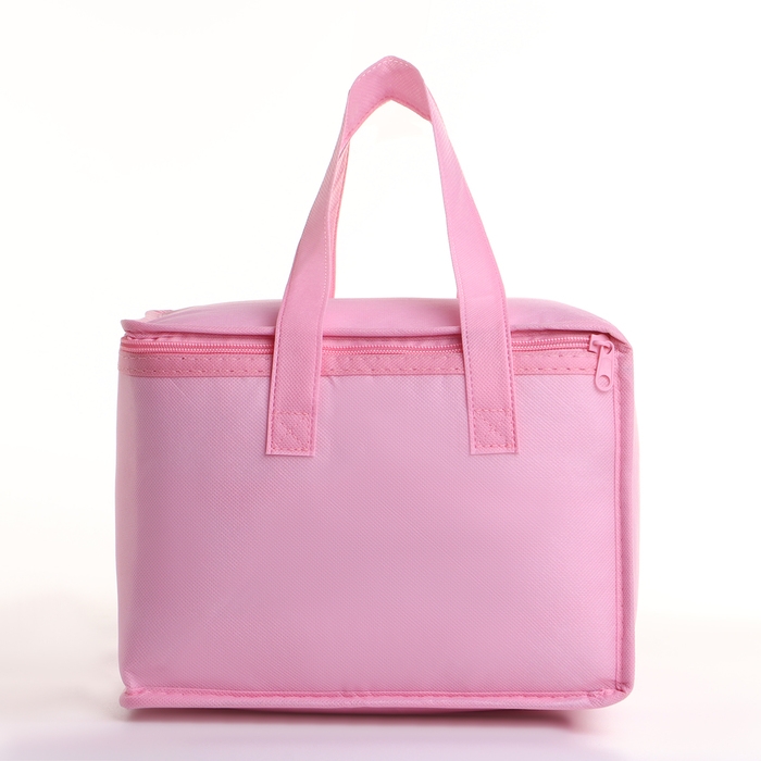 Термосумка на молнии, 6,4 л, цвет розовый